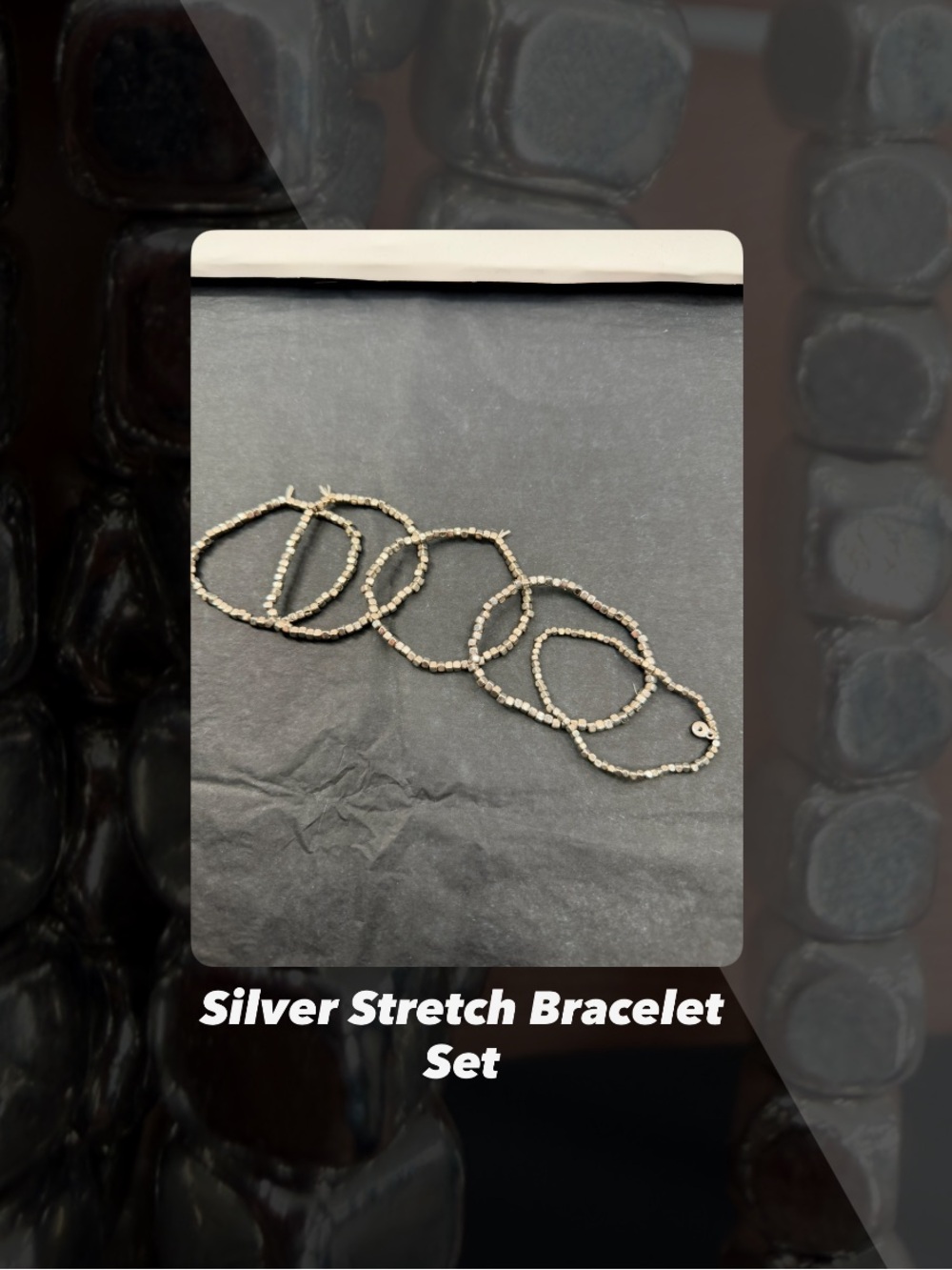 EUC Silver Stretch Bracelet Set